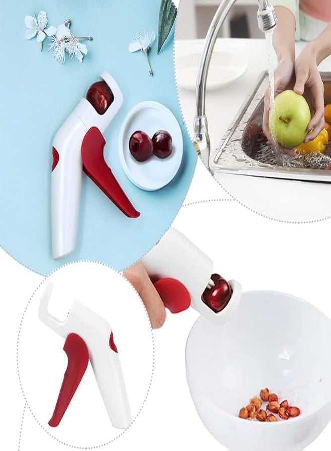CREDLY Cherry Pitter,Cherry Olive Core Remover,Handheld Multi‑Function Fruit Corer Pitting Tool - Image 3